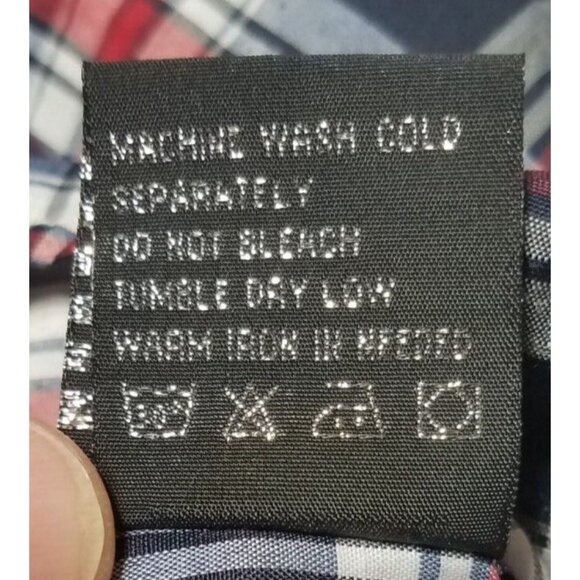 True Rock Short Sleeve Button Up Blue/Red Plaid Casual Shirt Men's Size XL - Picture 8 of 14